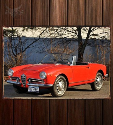 Металлическая табличка Alfa Romeo Giulia 1600 Spider